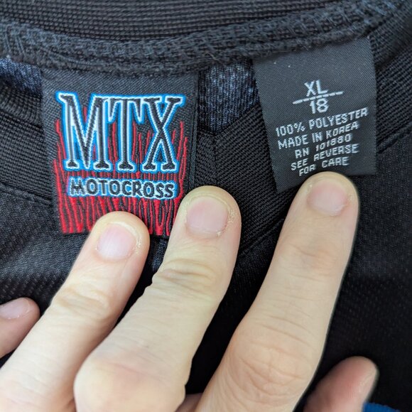 MTX Racing Boys Motocross Long Sleeve Jersey, XL/18 - Picture 4 of 5